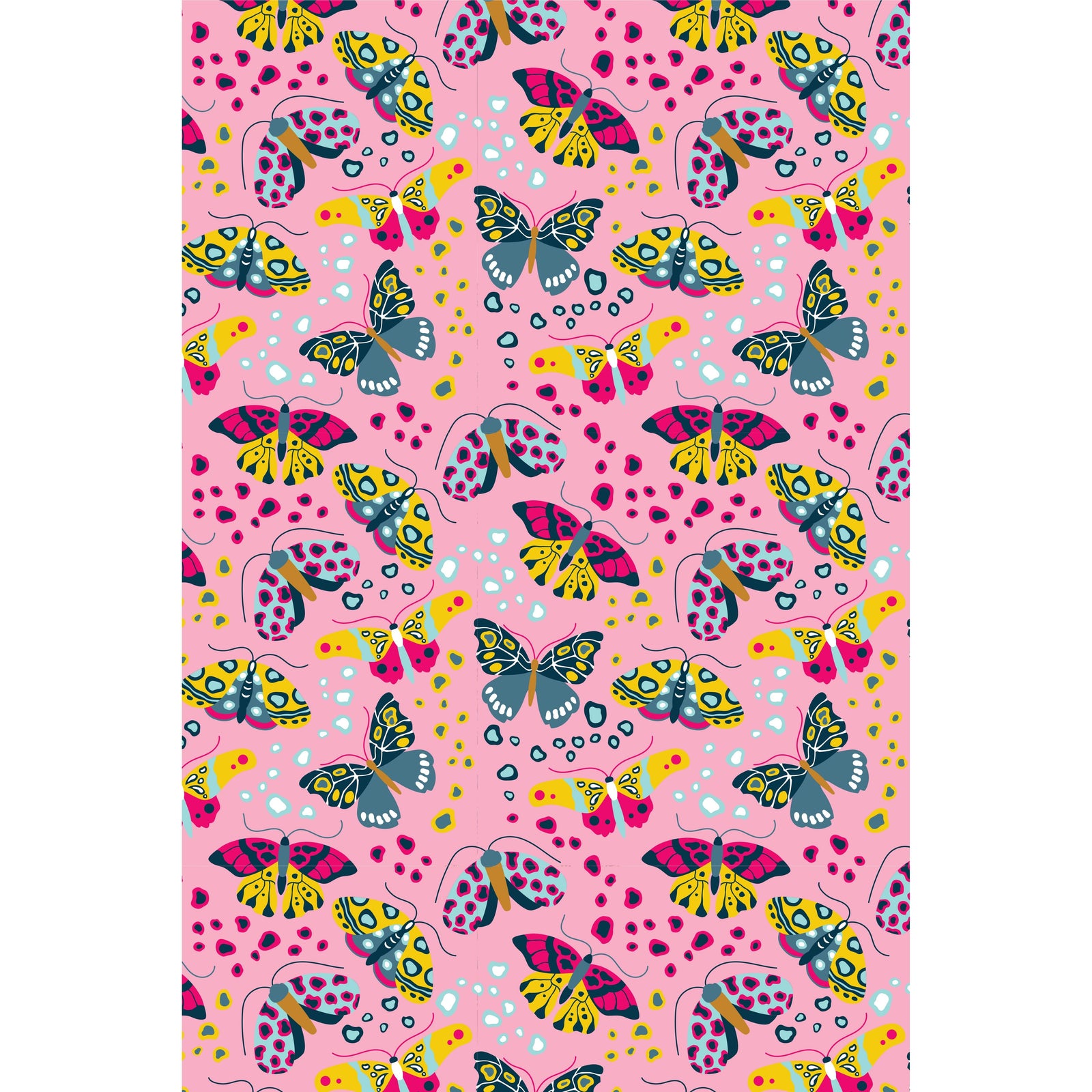 Stretchy Short Sleeve Twirl Dress - Butterflies