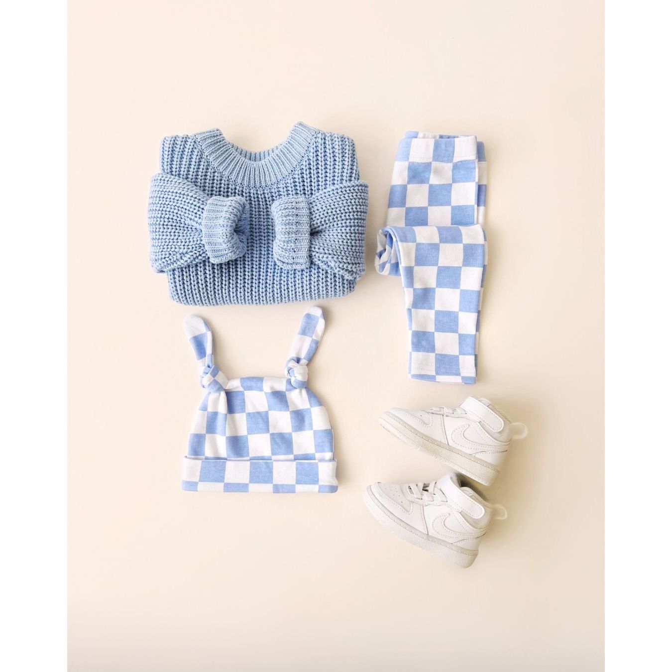 Checkered Leggings | Blue
