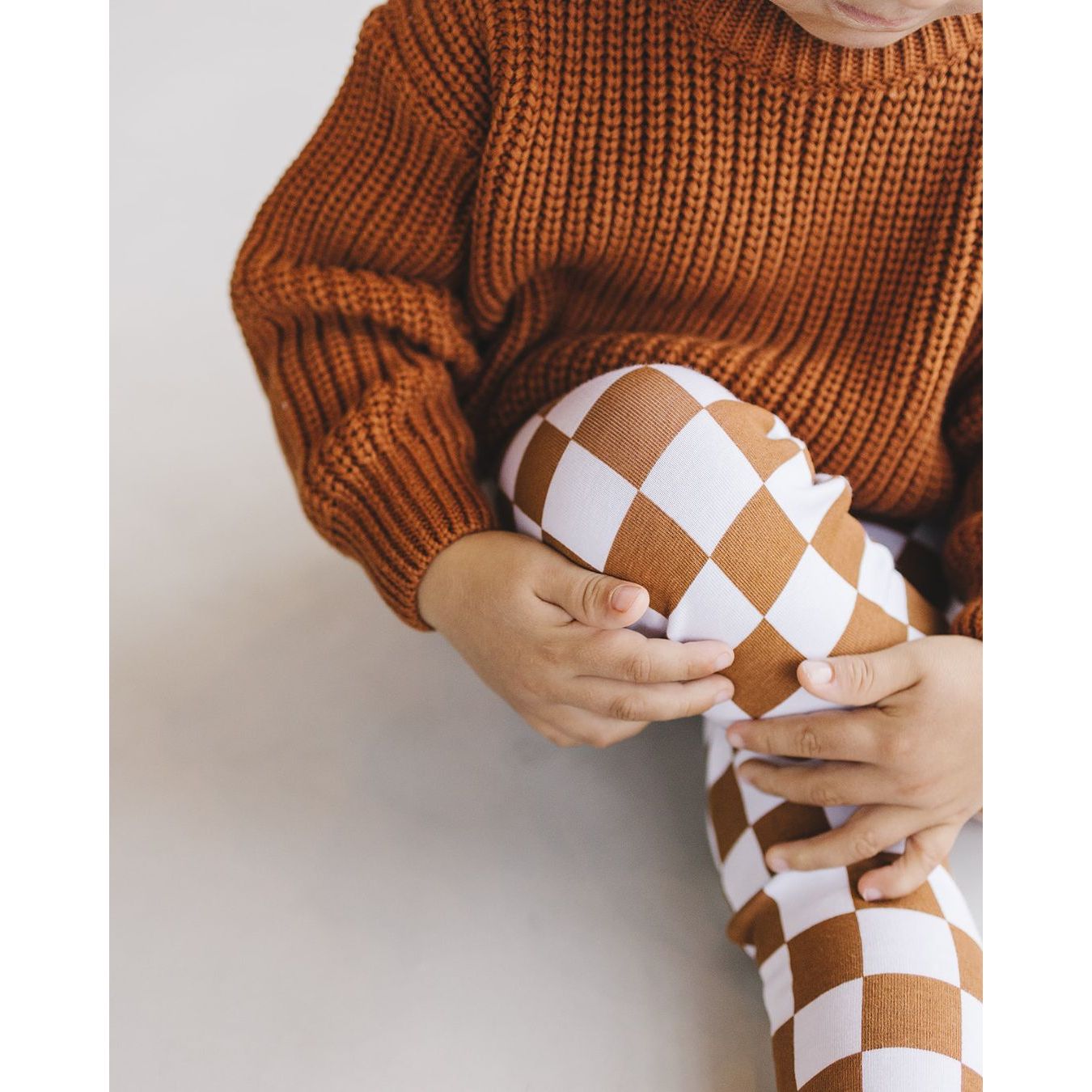 Checkered Leggings | Copper