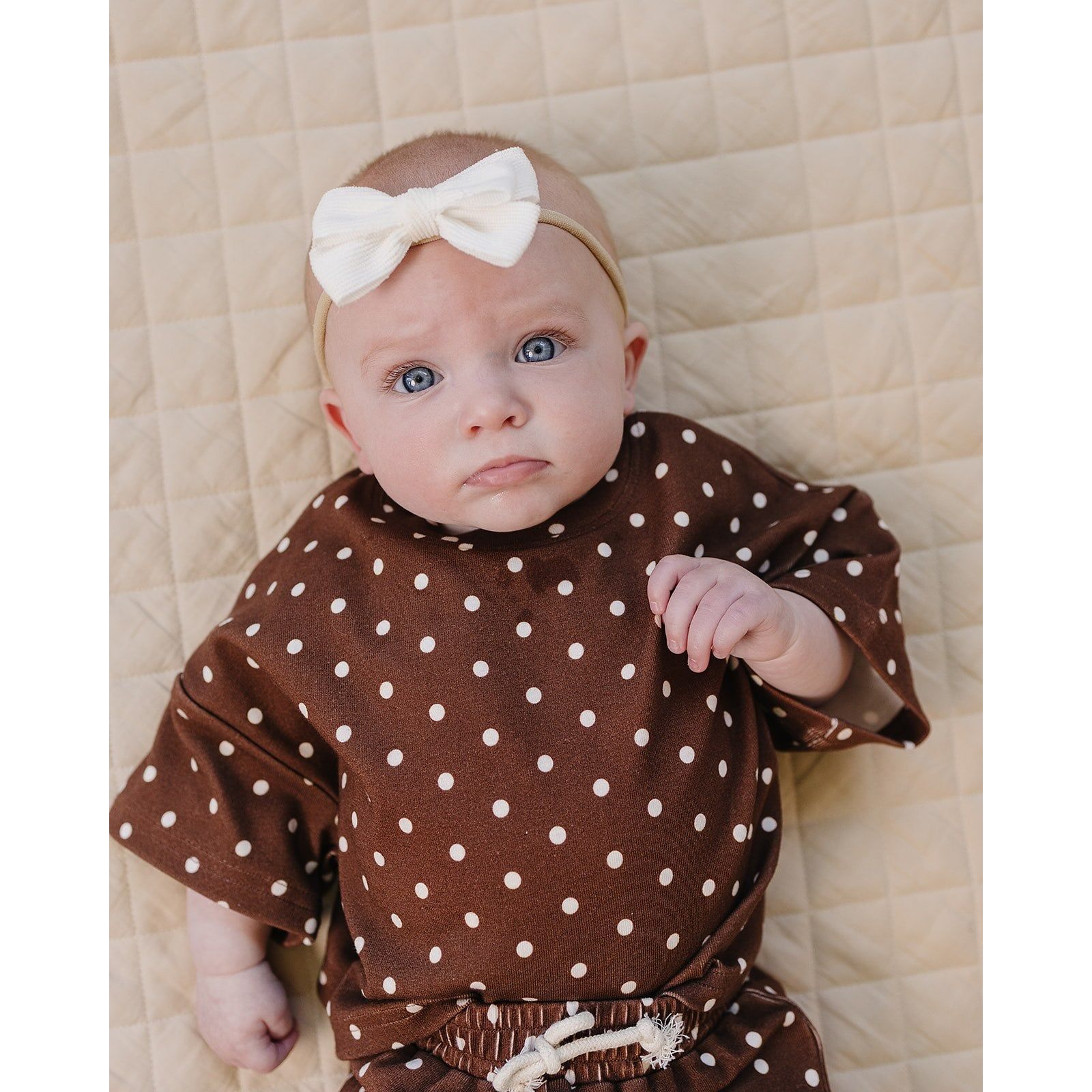 Shorts Set | Brown Polka Dots
