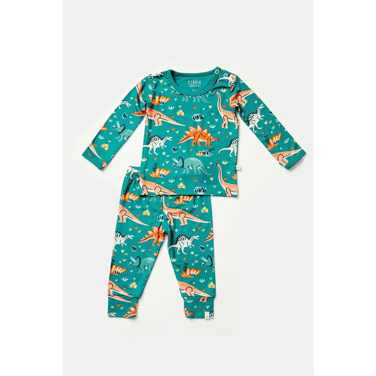 Long Sleeve Pajama Set - Dinosaur Jungle