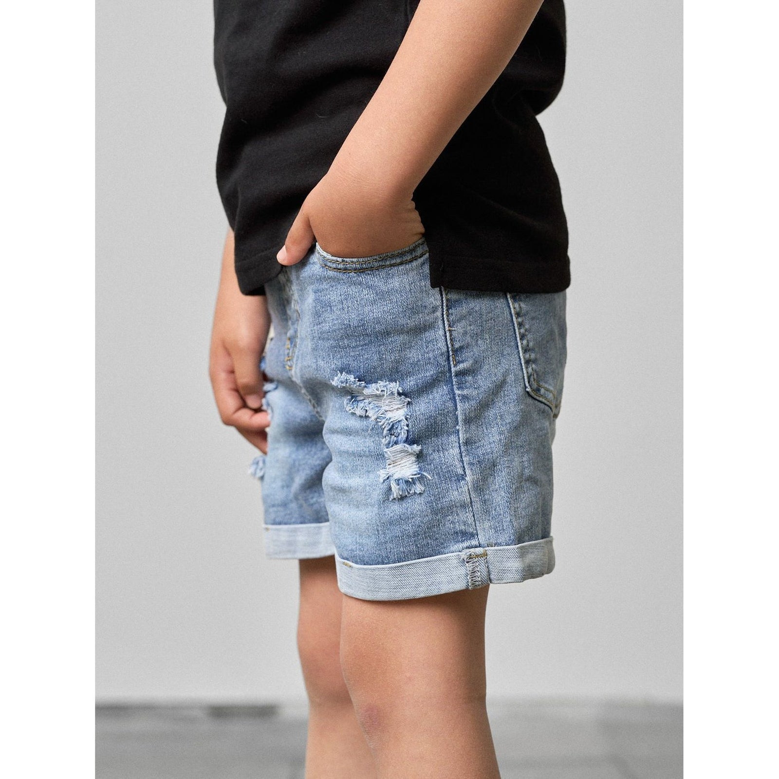 Distressed Denim Short