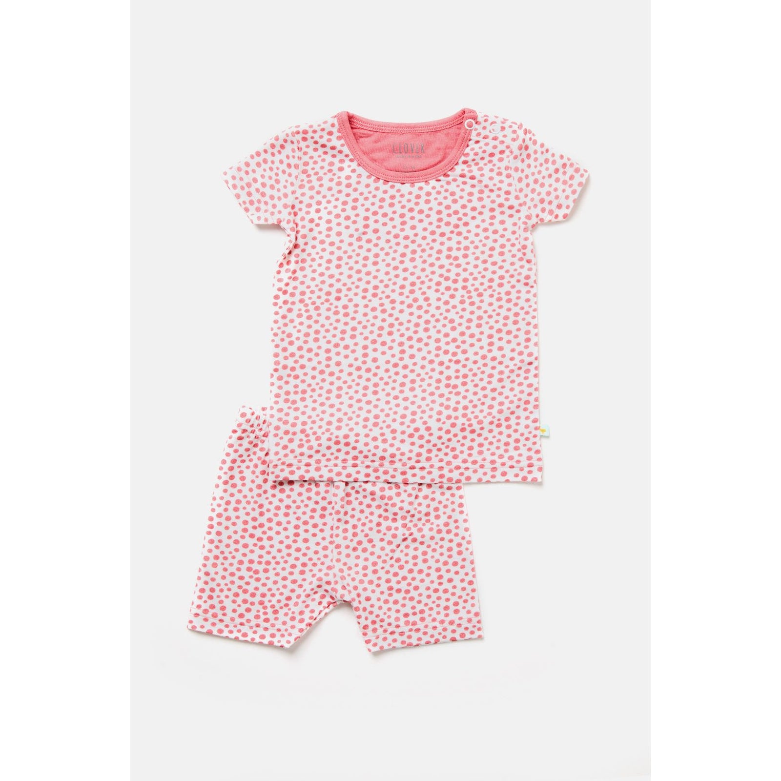 Shorts Pajama Set - Coral Dots