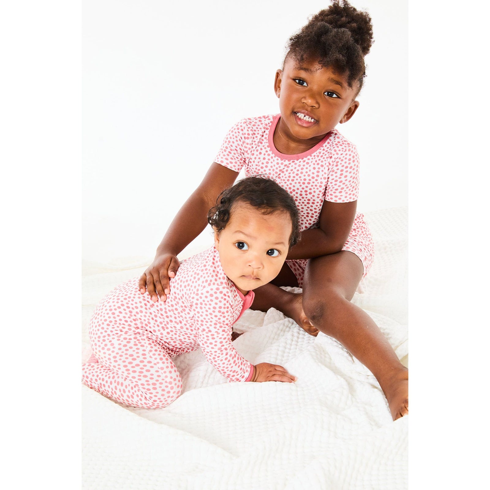 Shorts Pajama Set - Coral Dots