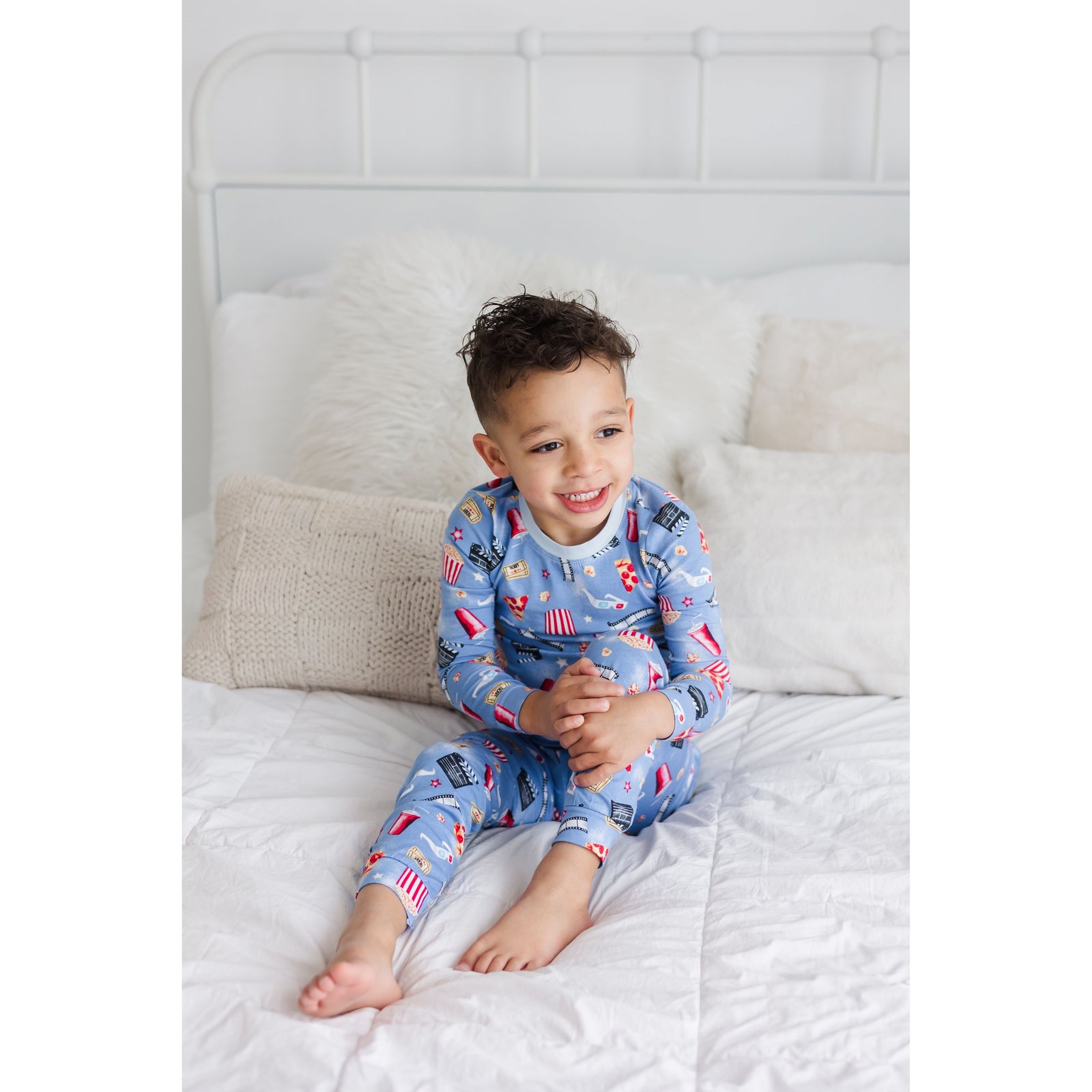 movie night long sleeve pajama set