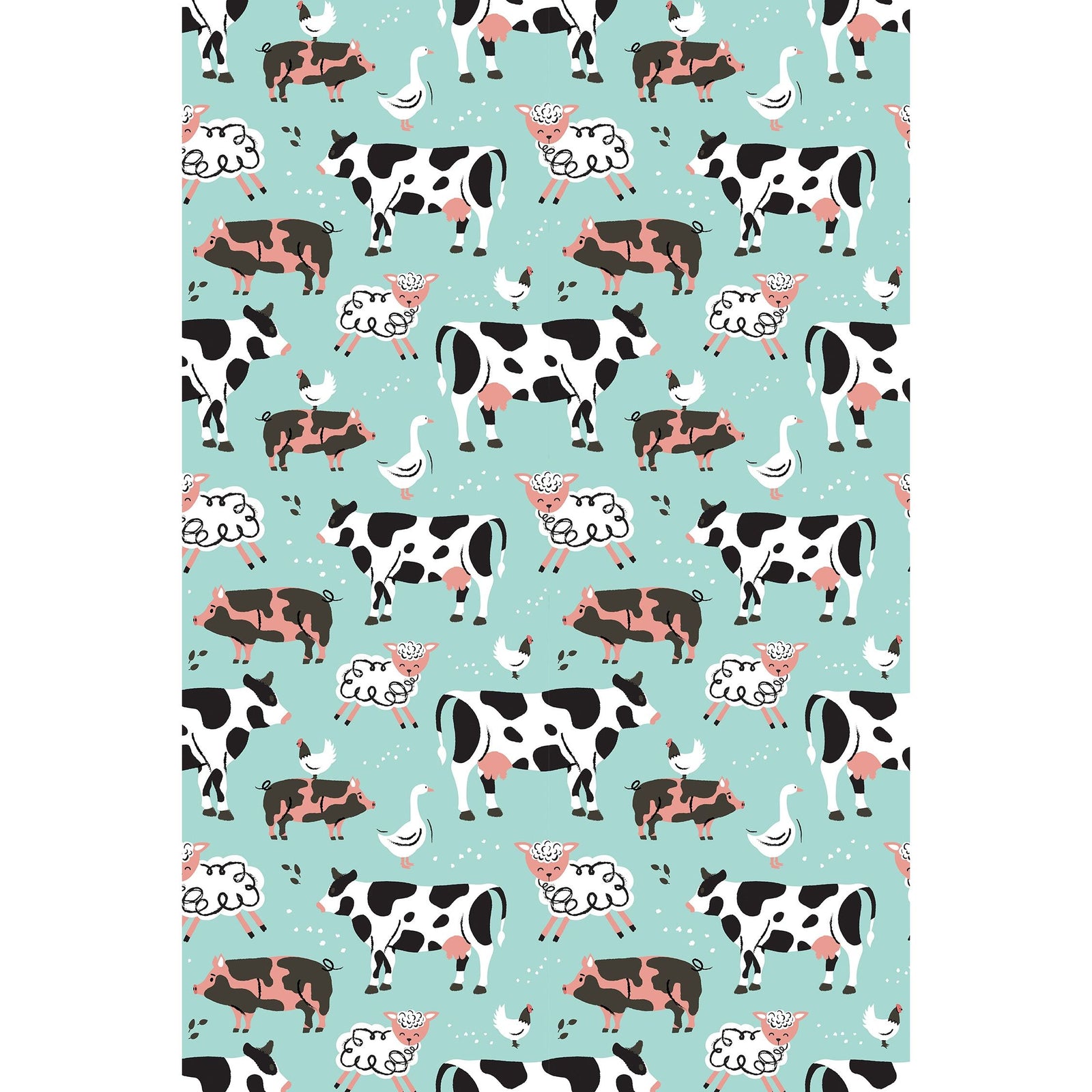 Soft & Stretchy Zipper Footie - Farm Friends