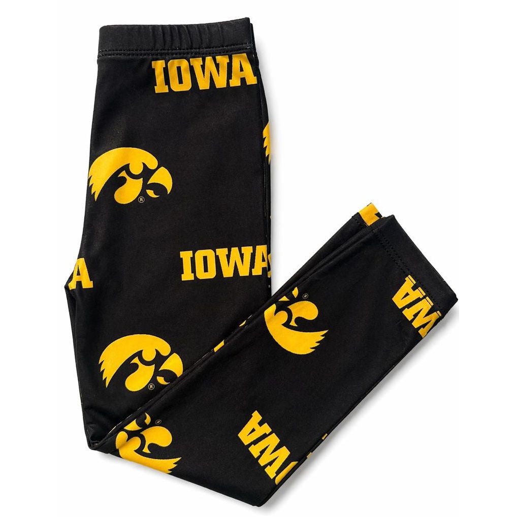 Iowa Black Tigerhawk Leggings
