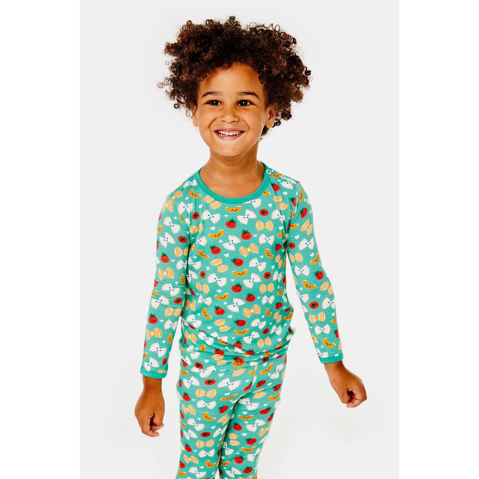 Long Sleeve Pajama Set - Pasta Night