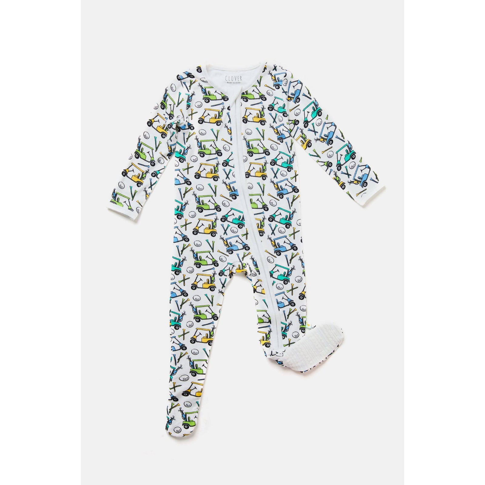 Soft & Stretchy Zipper Footie - Golf