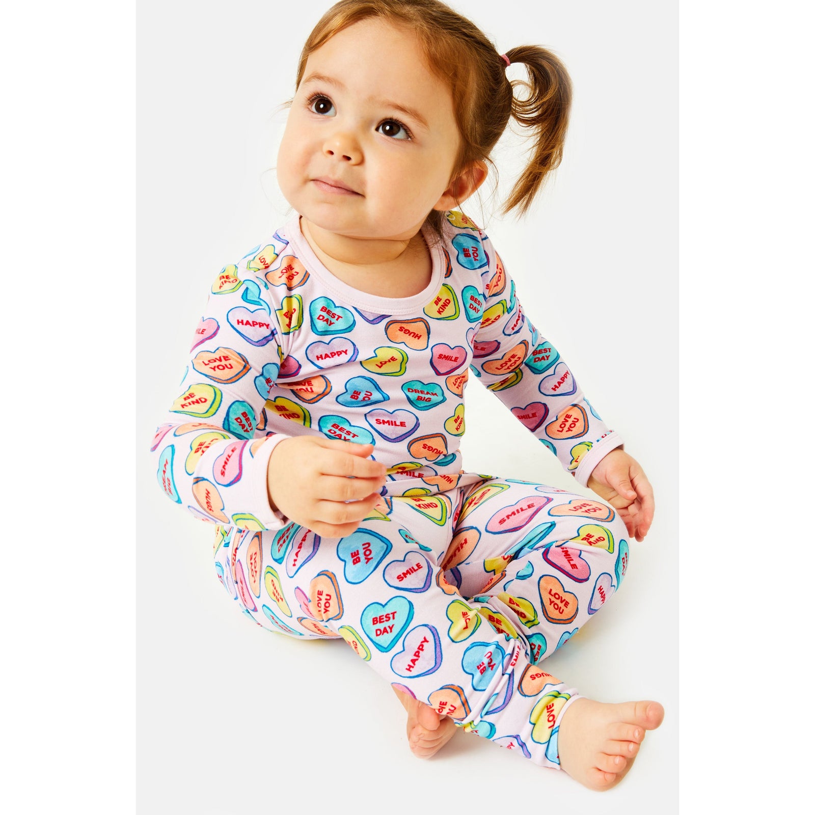 Long Sleeve Pajama Set - Candy Hearts