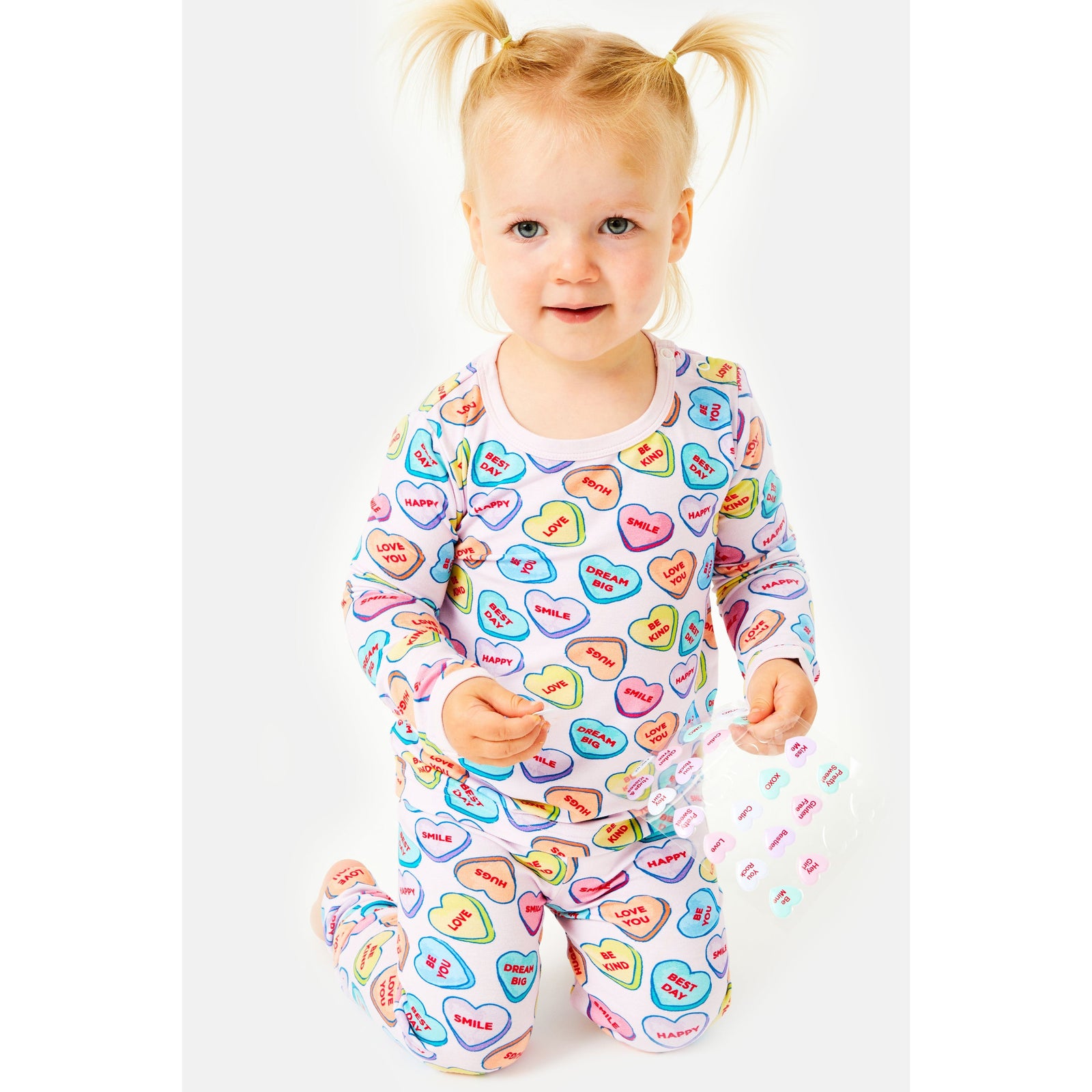Long Sleeve Pajama Set - Candy Hearts