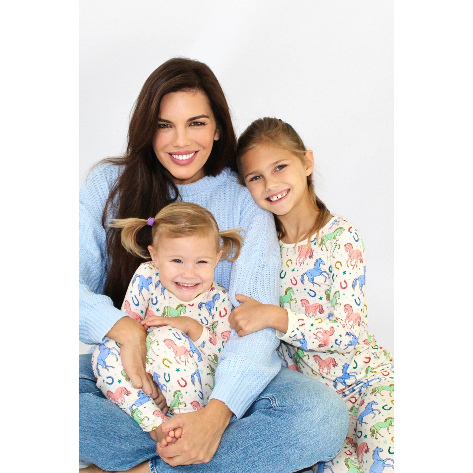 Long Sleeve Pajama Set - Horses