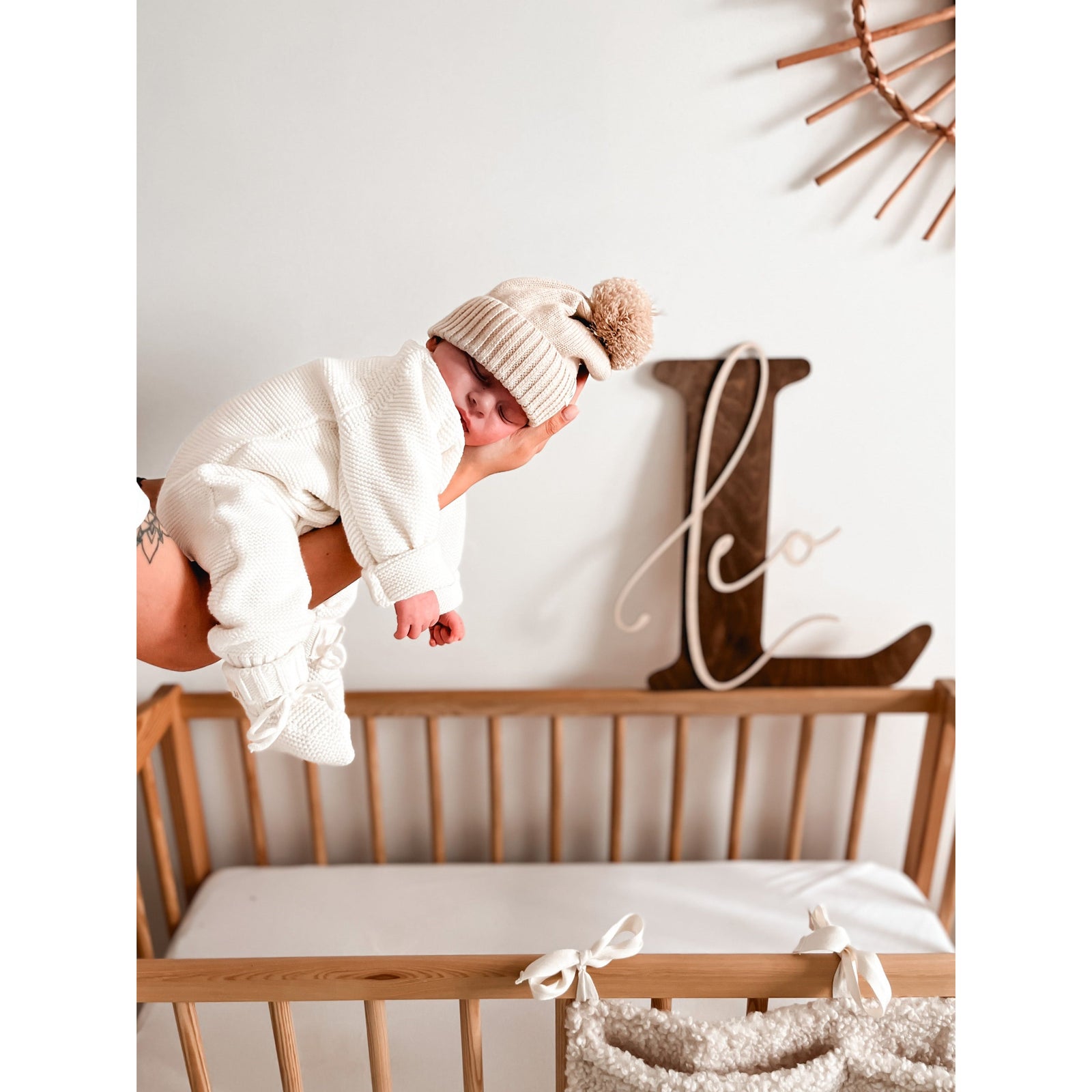 Luna + Luca Classic Purl Knit Jumpsuit - White