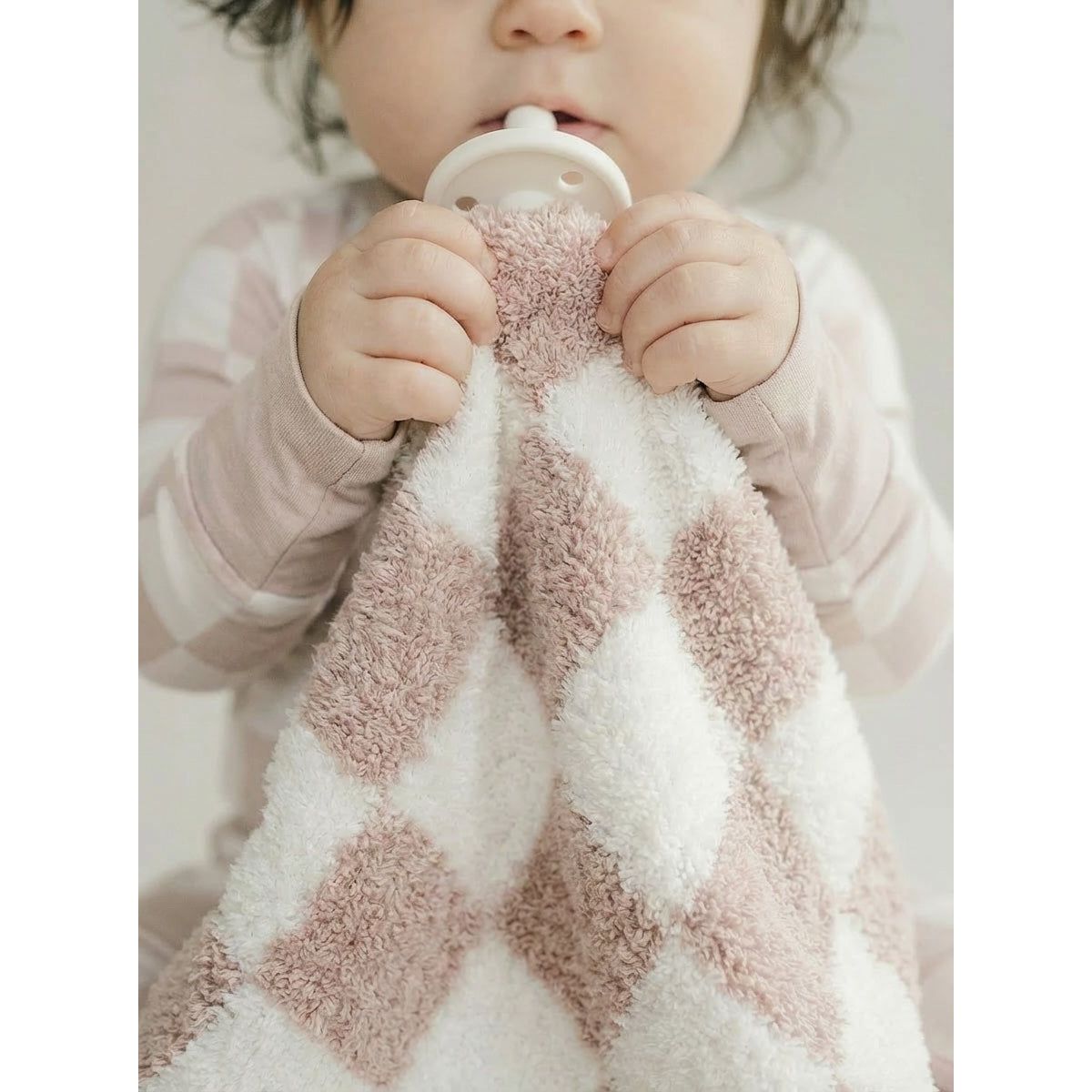 Checkered Plush Lovey | Latte