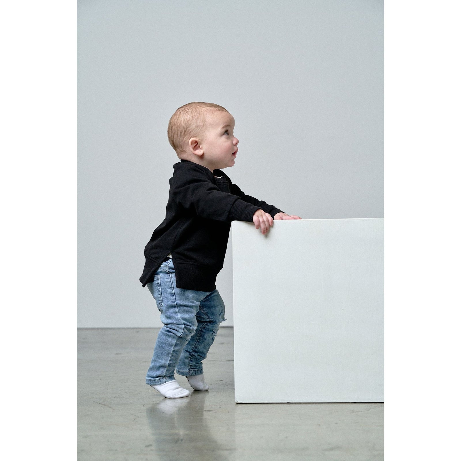 Light Wash Distressed Denim