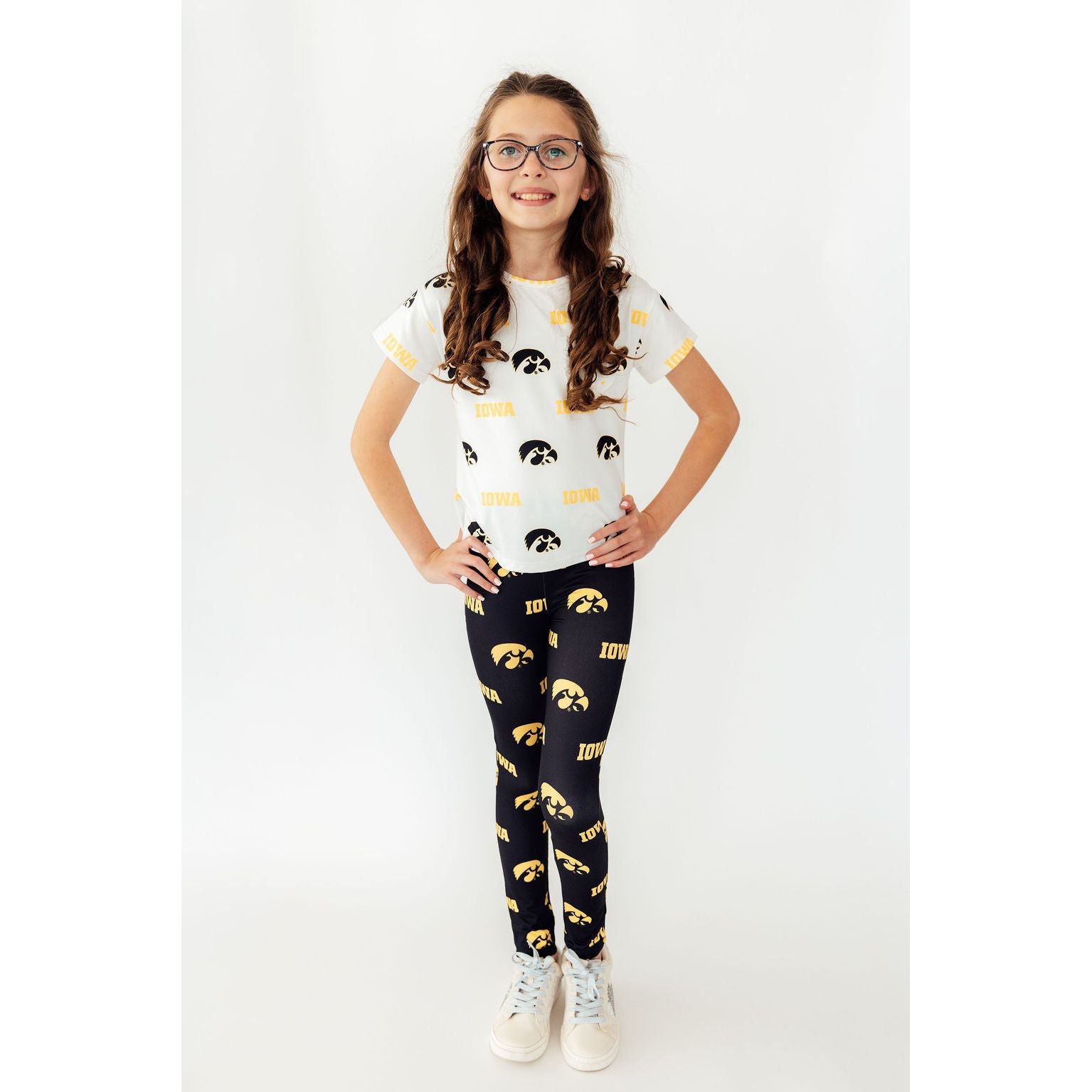 Iowa Black Tigerhawk Leggings