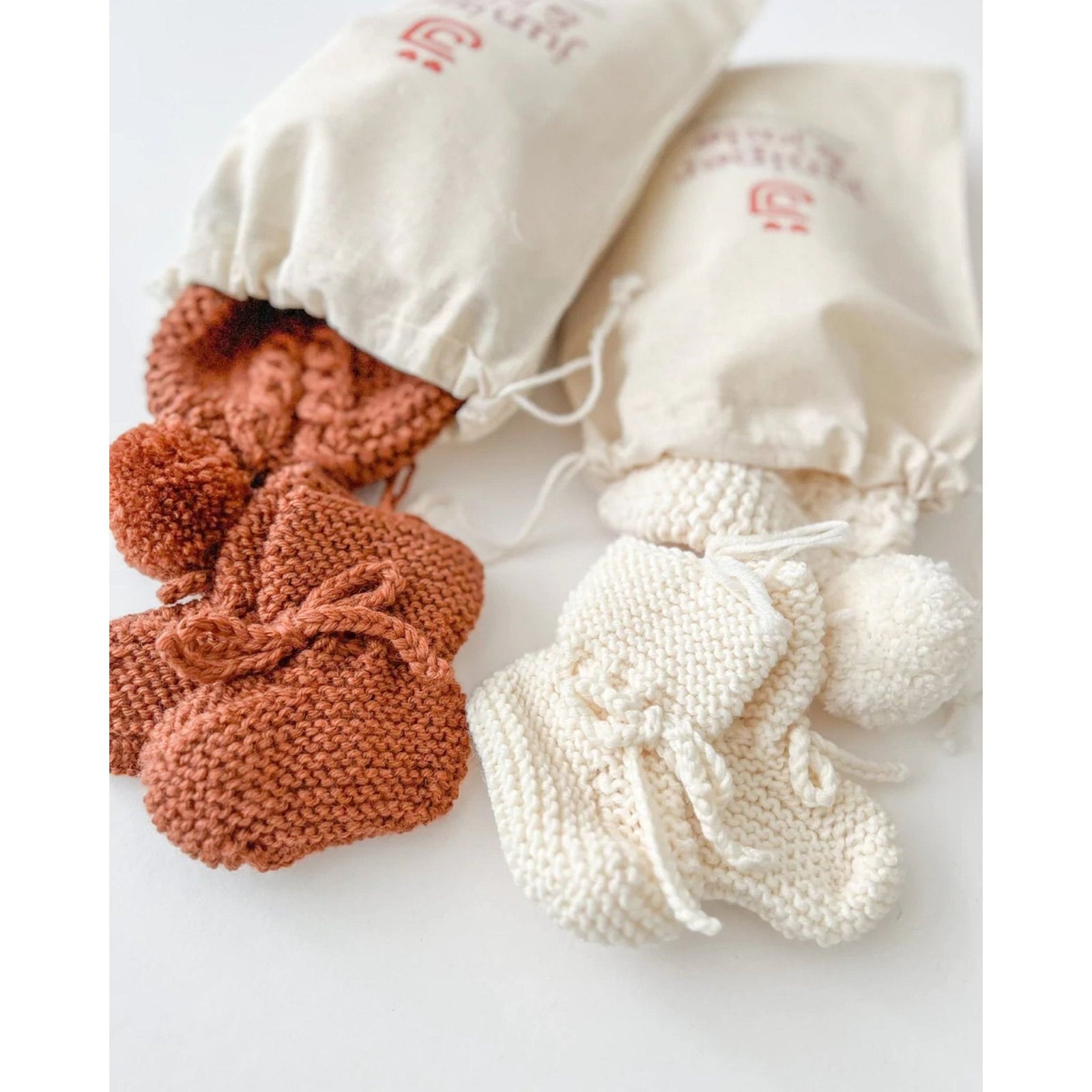 Merino Wool Bonnet & Bootie Set | Cinnamon