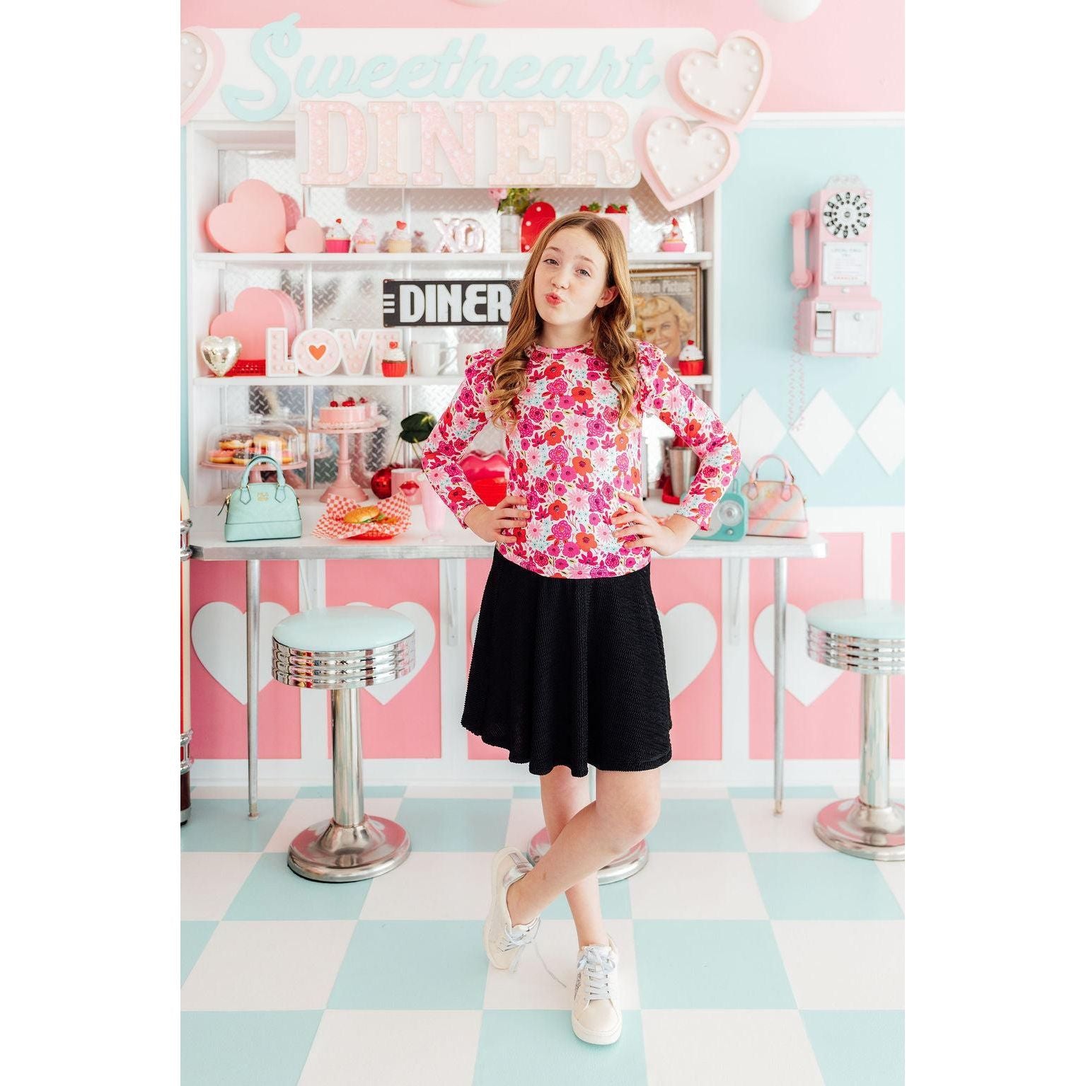 Secret Garden L/S Ruffle Tee