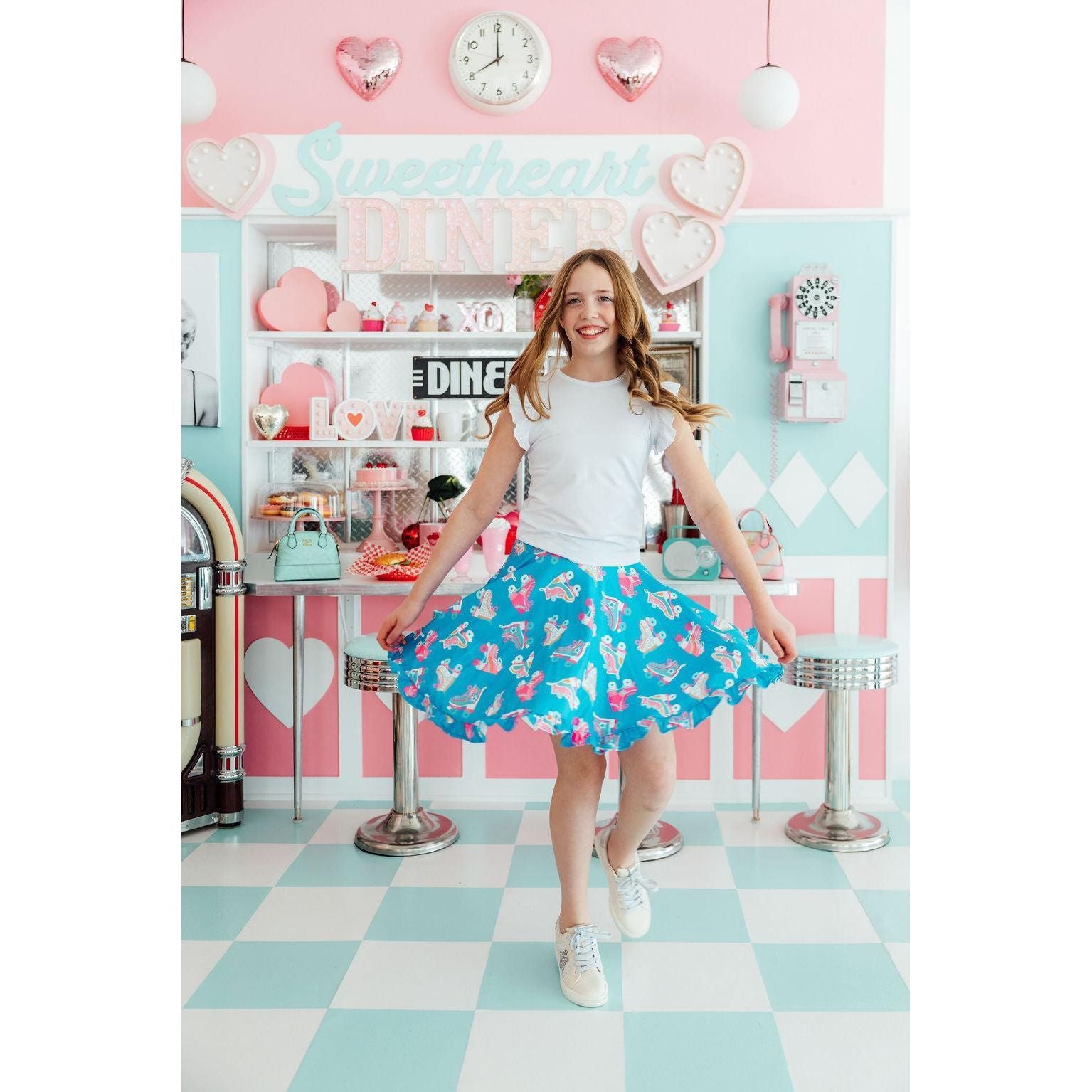 Let the Good Times Roll Ruffle Twirl Skort
