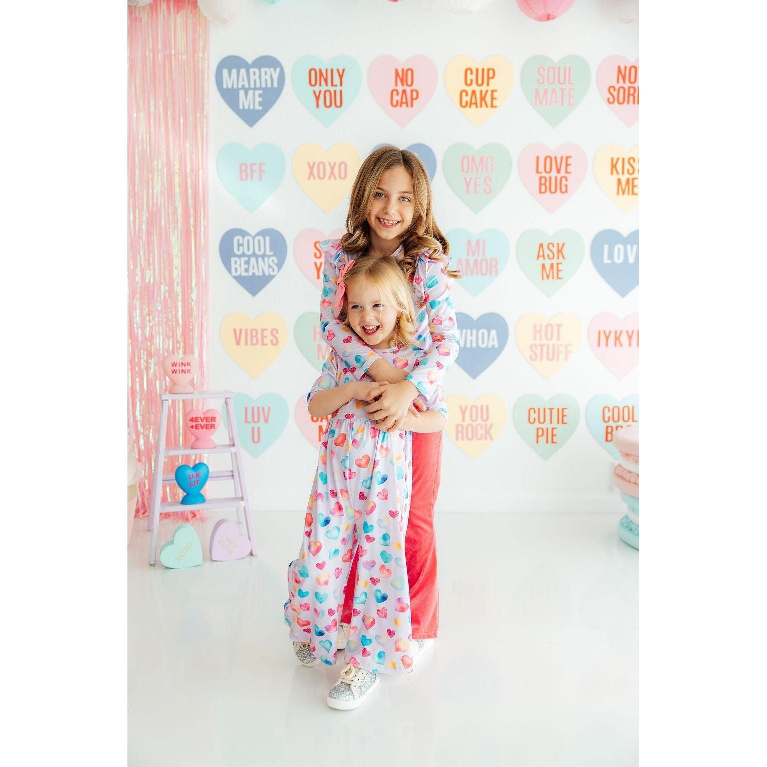 Watercolor Kisses Wide Leg Jumpsuit