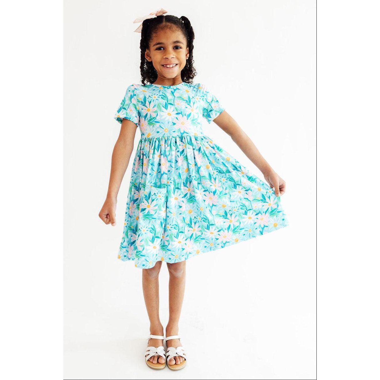Preppy Daisies S/S Pocket Twirl Dress