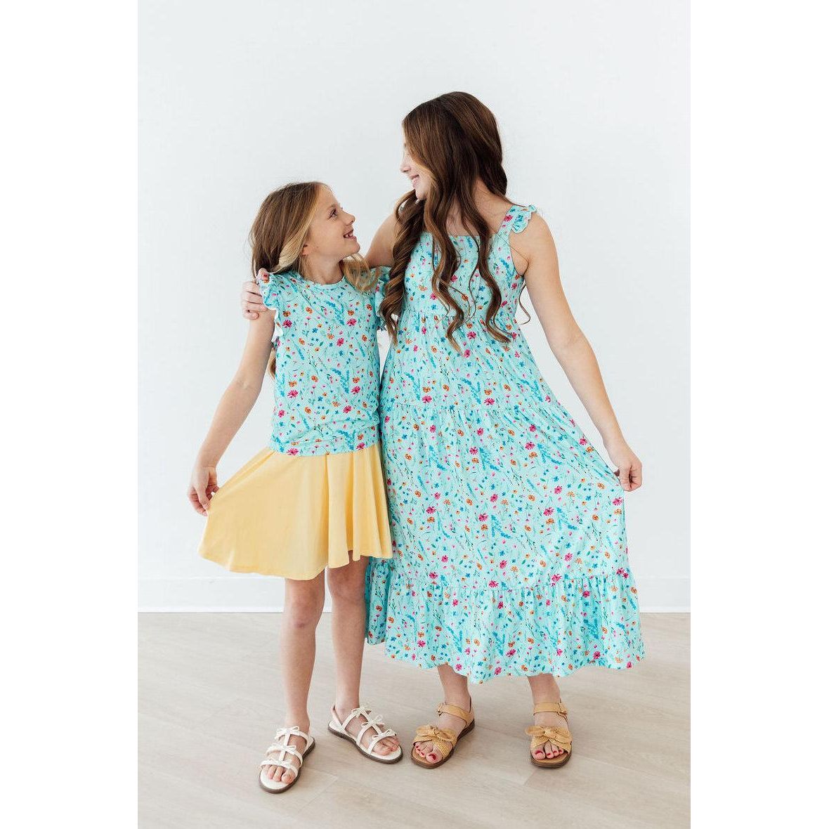 Bluebell Breeze Ruffle Maxi Dress