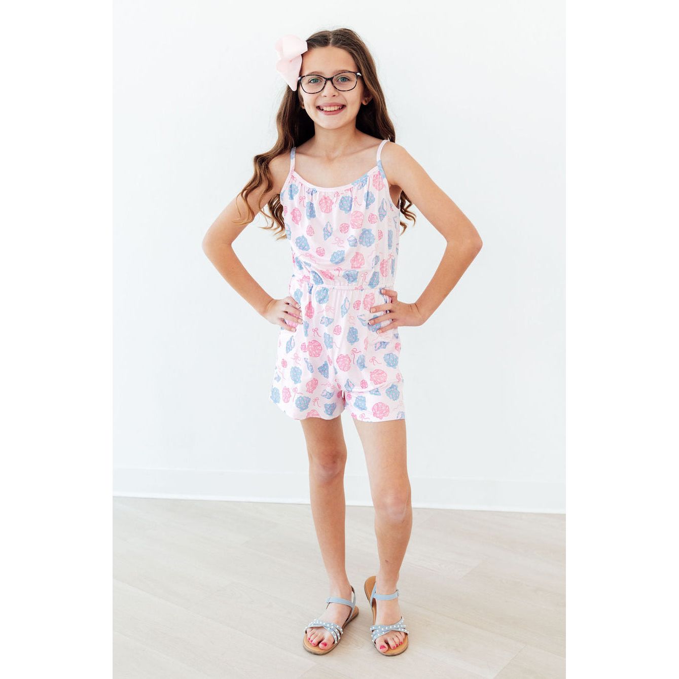 Sandy Shells Strappy Play Romper