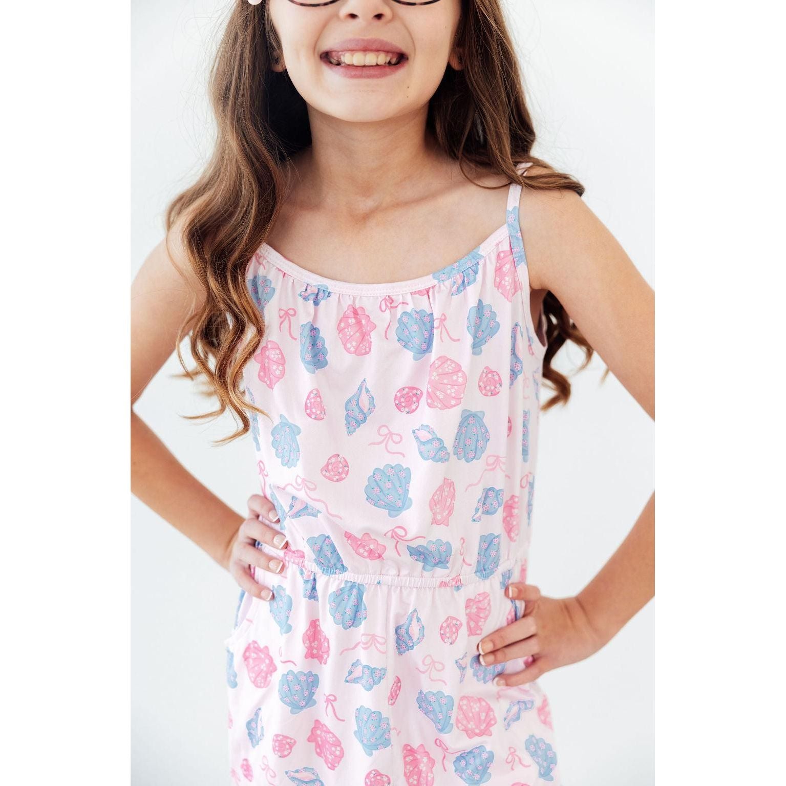 Sandy Shells Strappy Play Romper