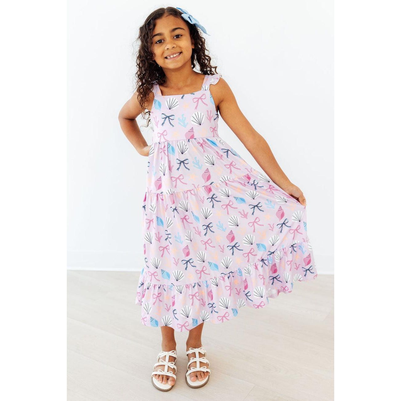 Beachside Bows Ruffle Maxi Dress