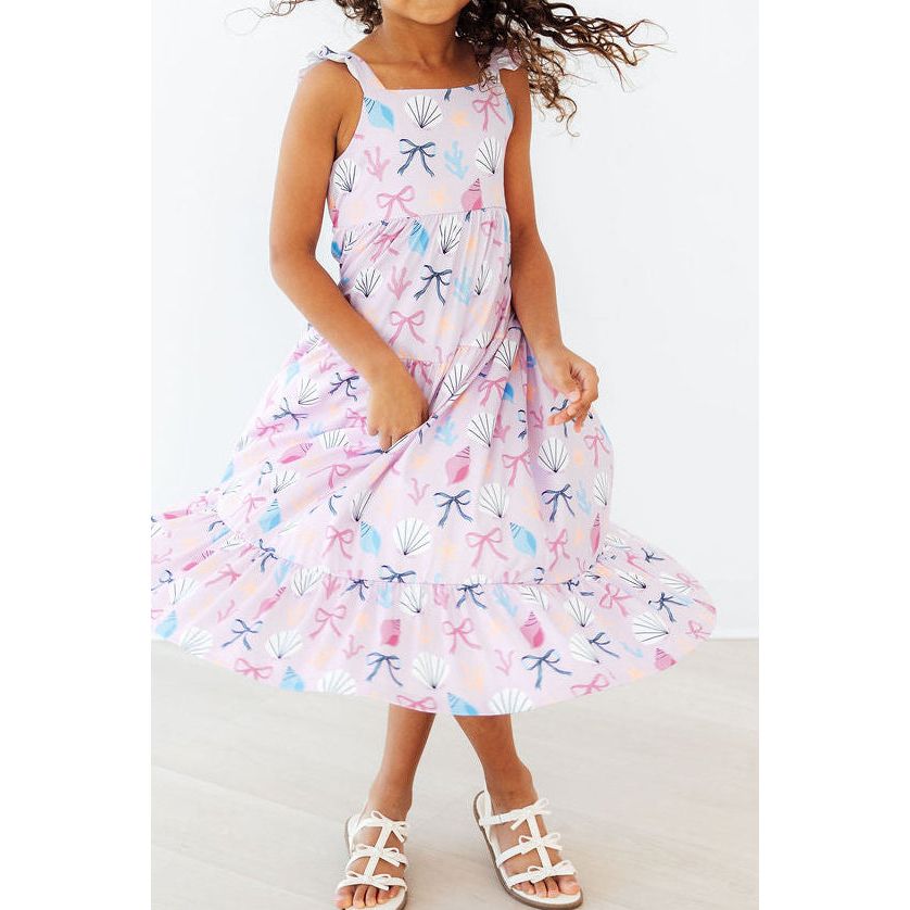 Beachside Bows Ruffle Maxi Dress