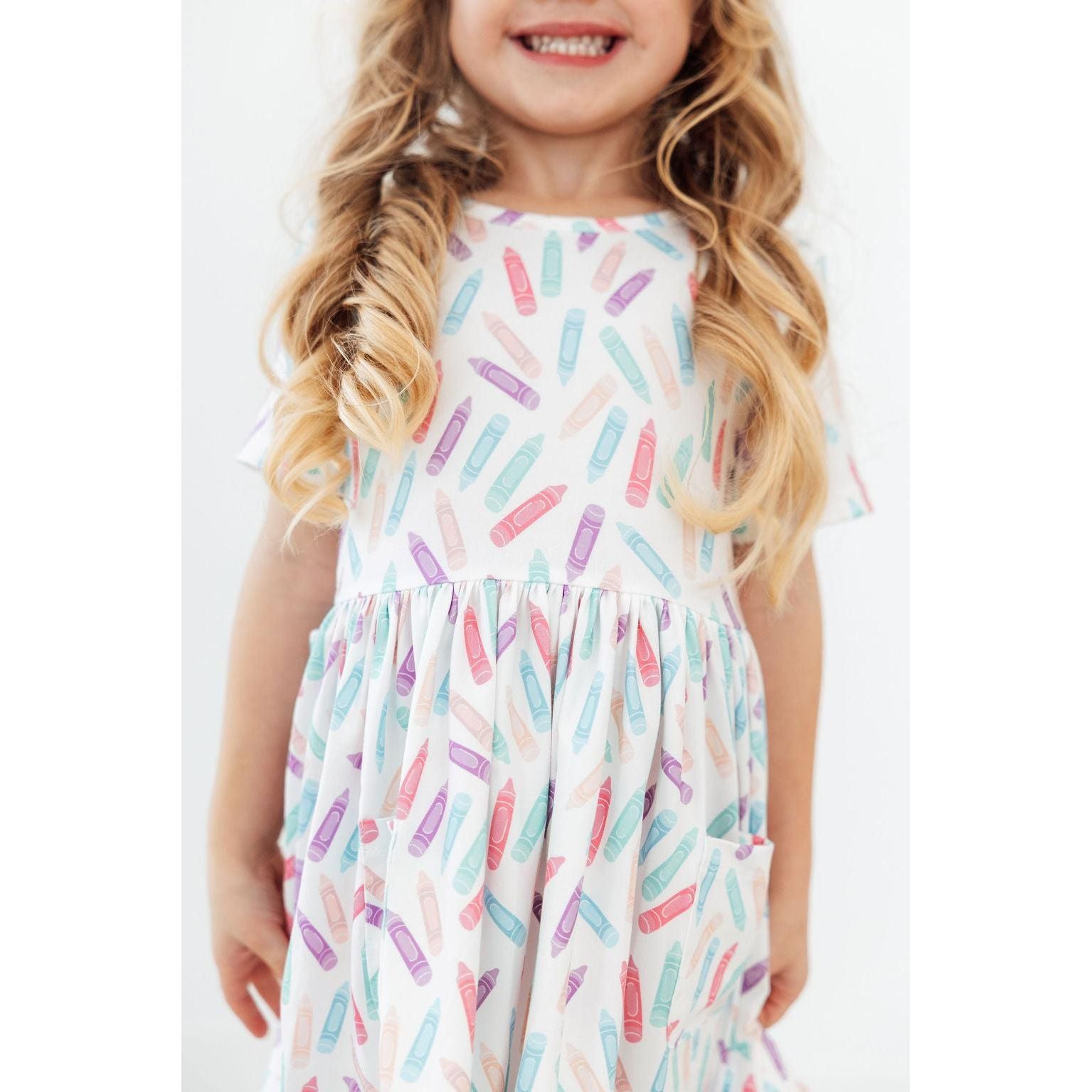Color Crayons S/S Pocket Twirl Dress