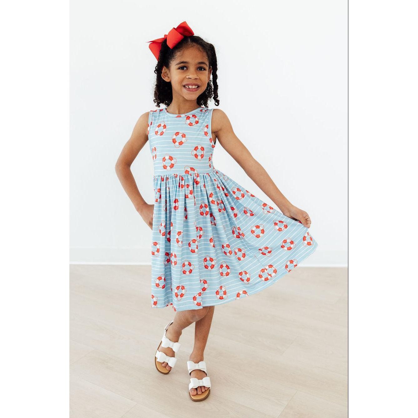 Little Lifeguard Tank Twirl Dress