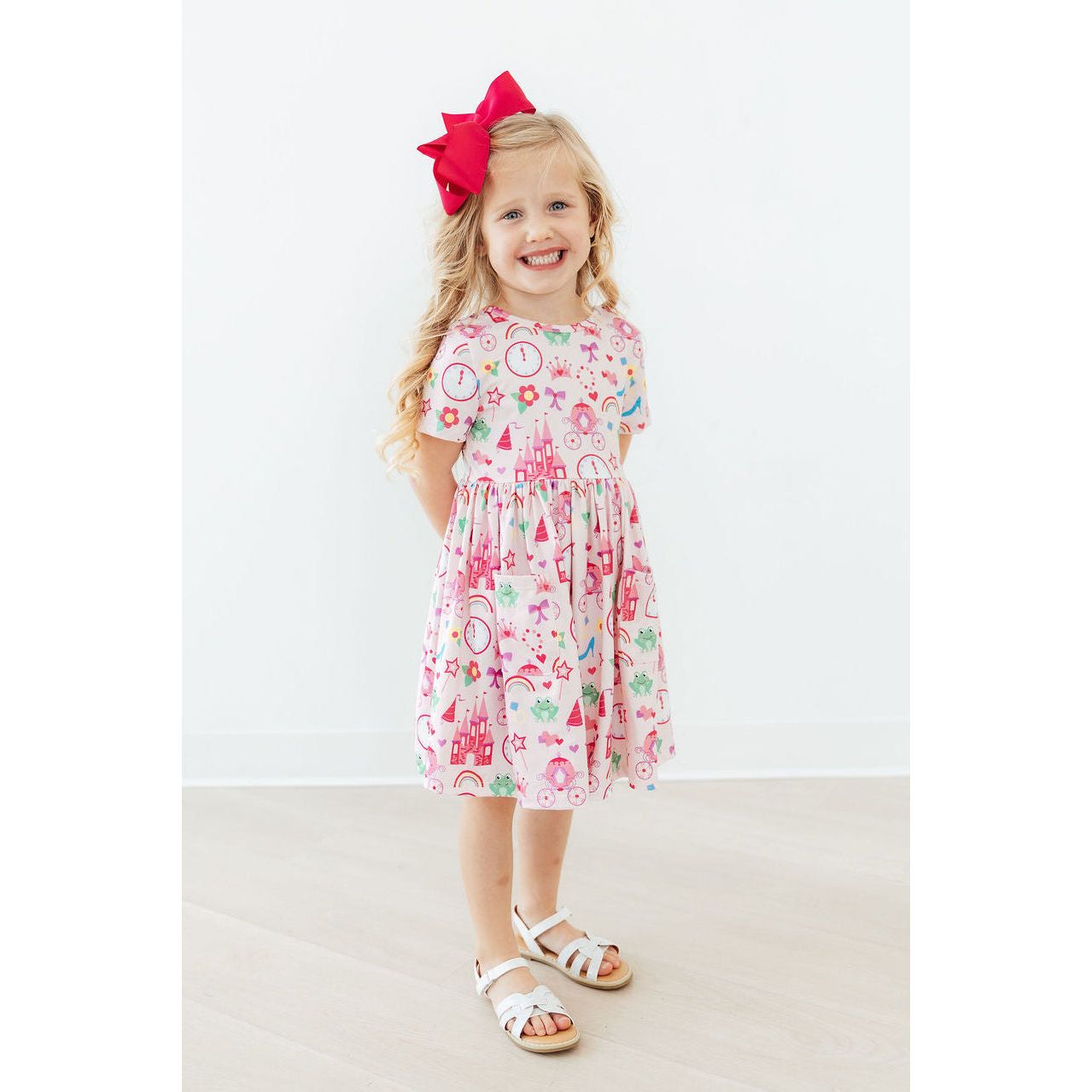 Princess & the Froggie S/S Pocket Twirl Dress