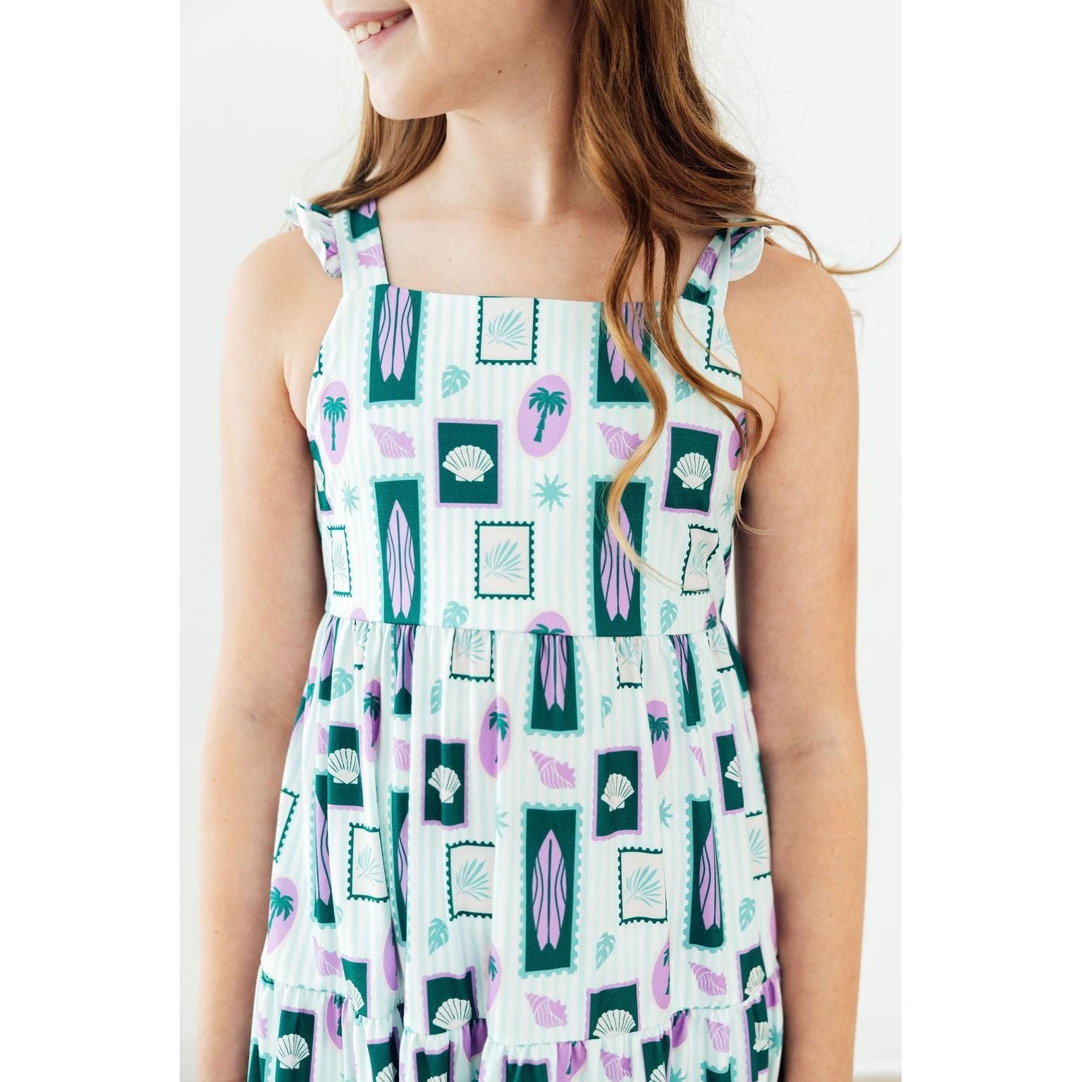 Surfer Girl Ruffle Maxi Dress