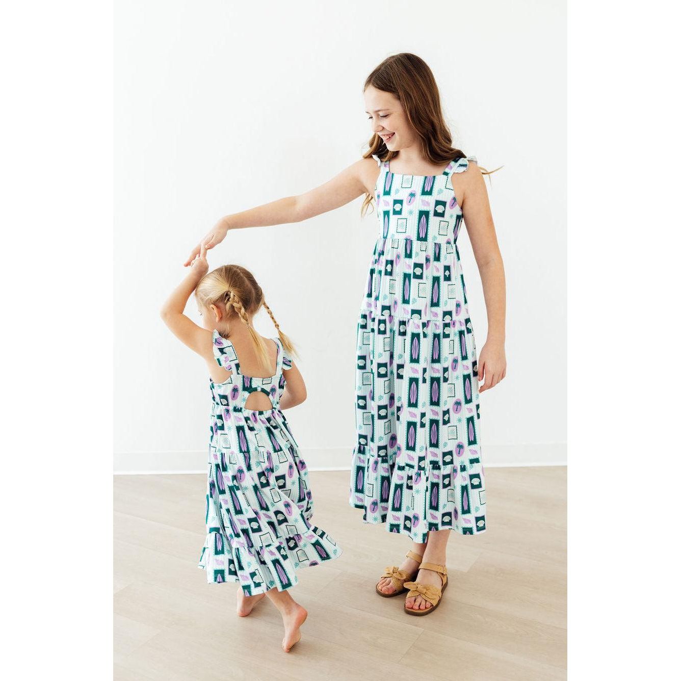 Surfer Girl Ruffle Maxi Dress