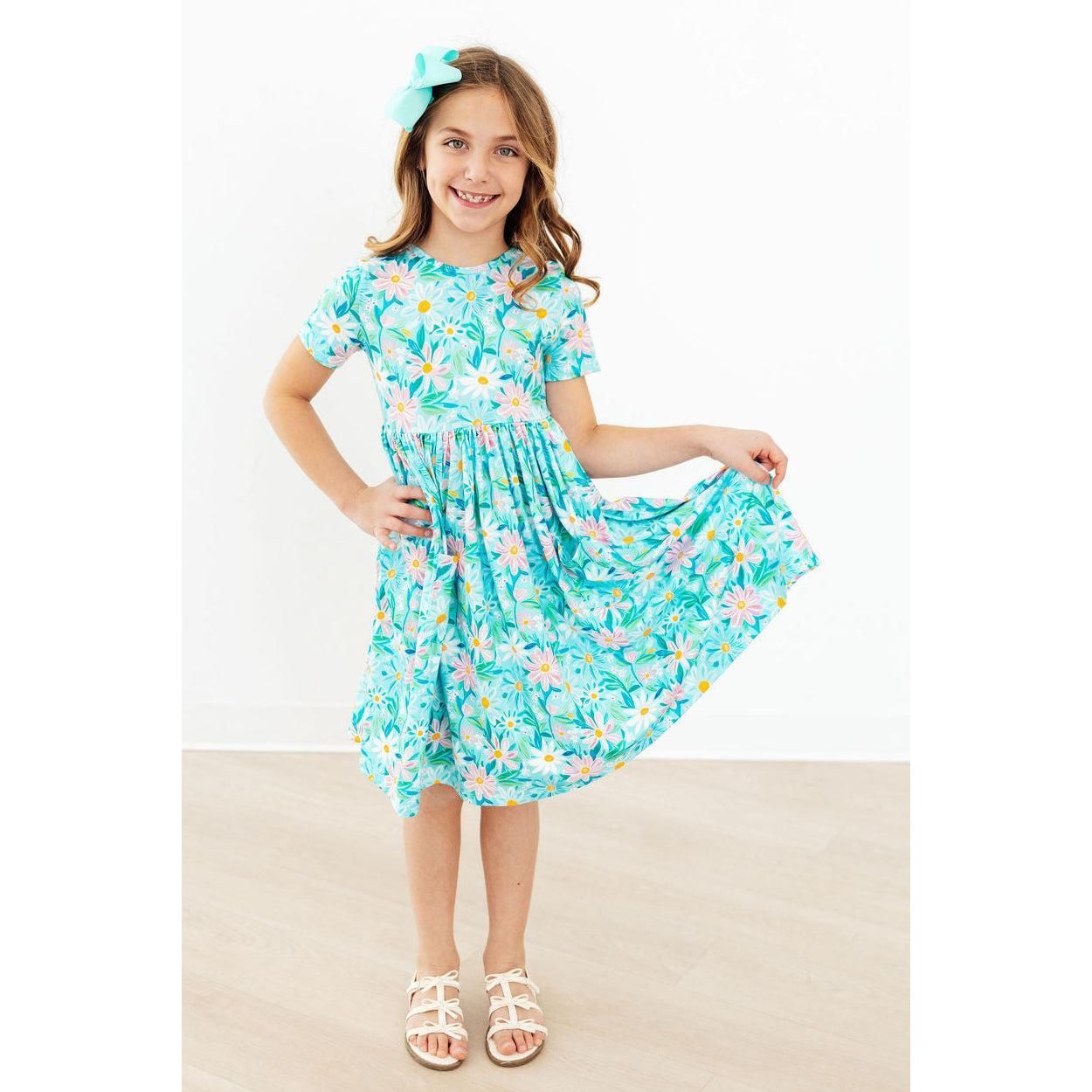 Preppy Daisies S/S Pocket Twirl Dress