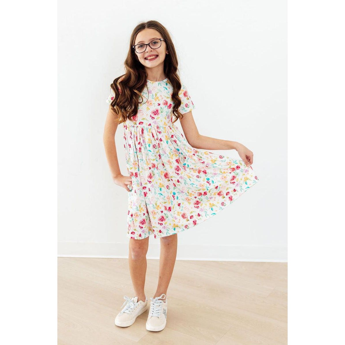 Painted Posies S/S Pocket Twirl Dress