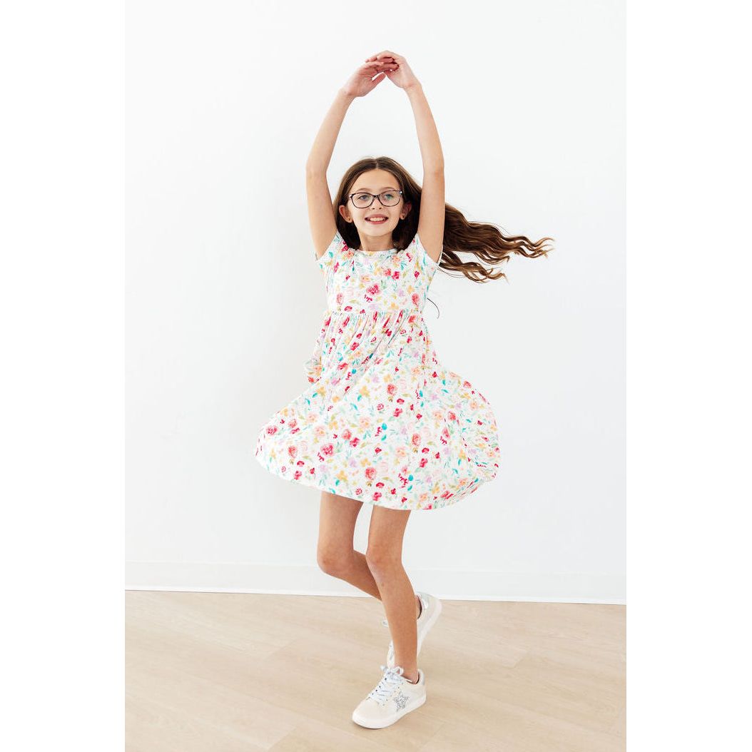 Painted Posies S/S Pocket Twirl Dress