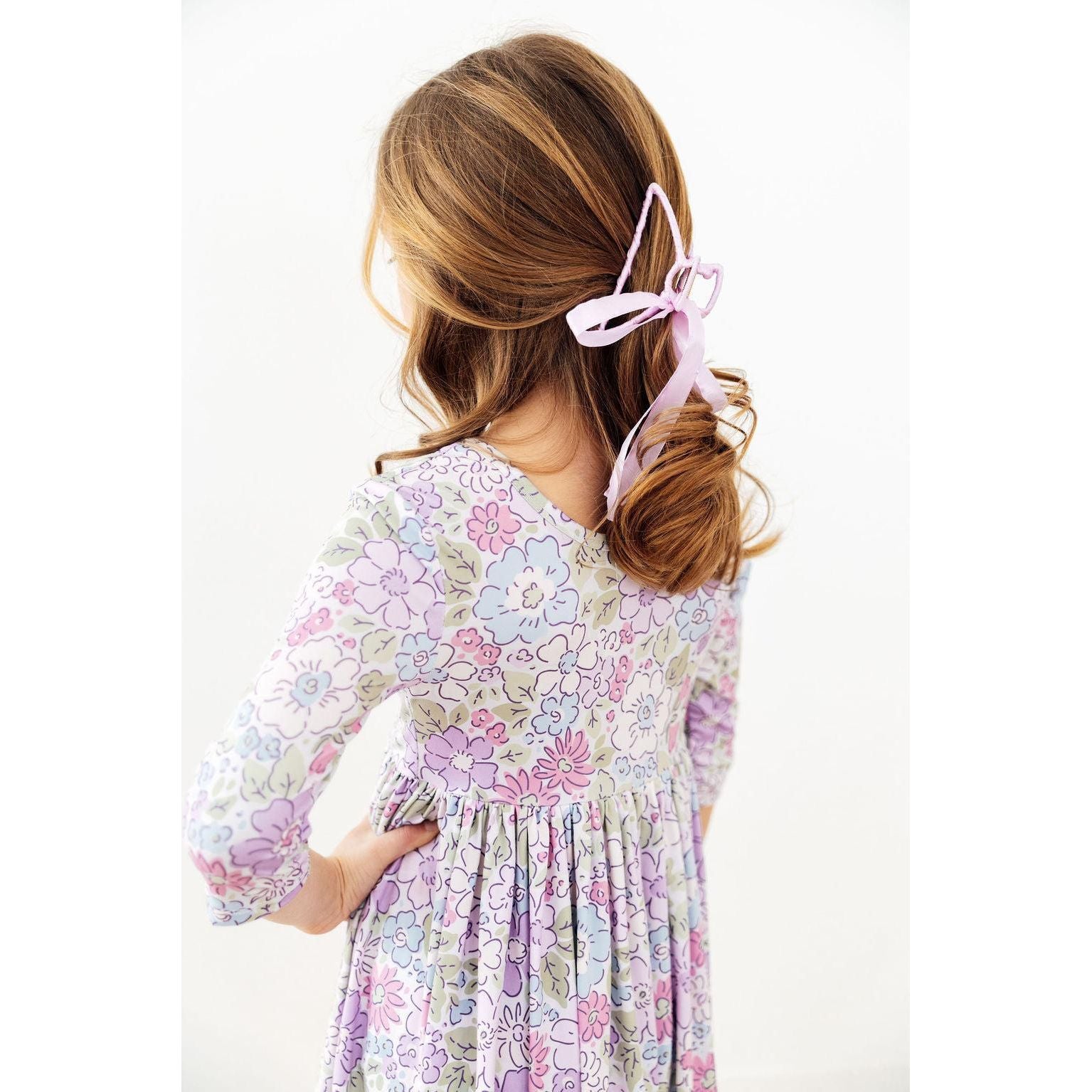 Spring Gardens 3/4 Sleeve Pocket Twirl Dress