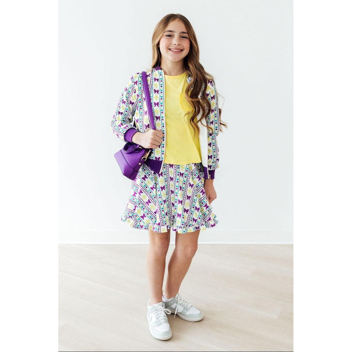 Mardi Gras Ruffle Twirl Skort