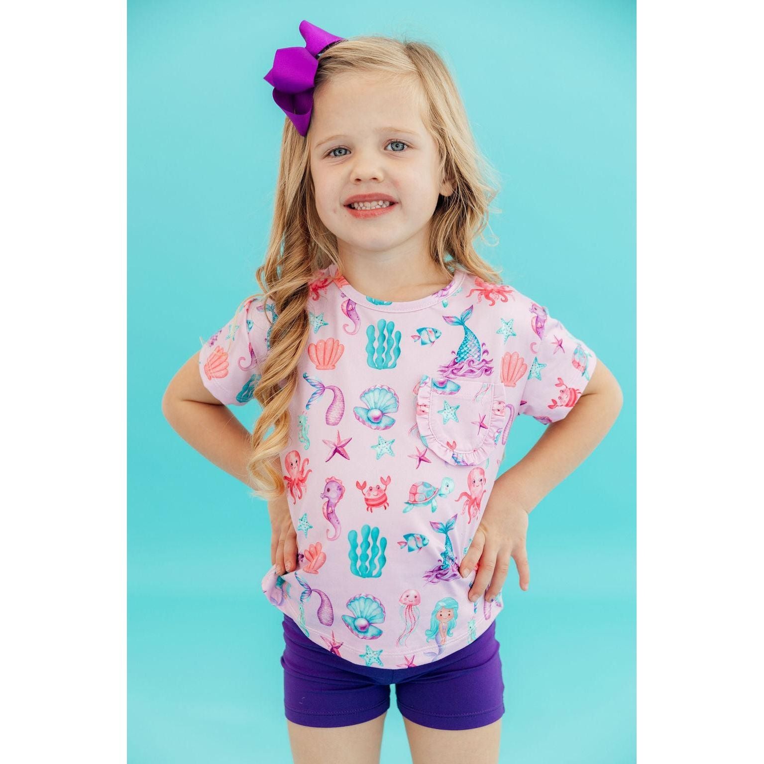 Under the Sea Ruffle Pocket Tee