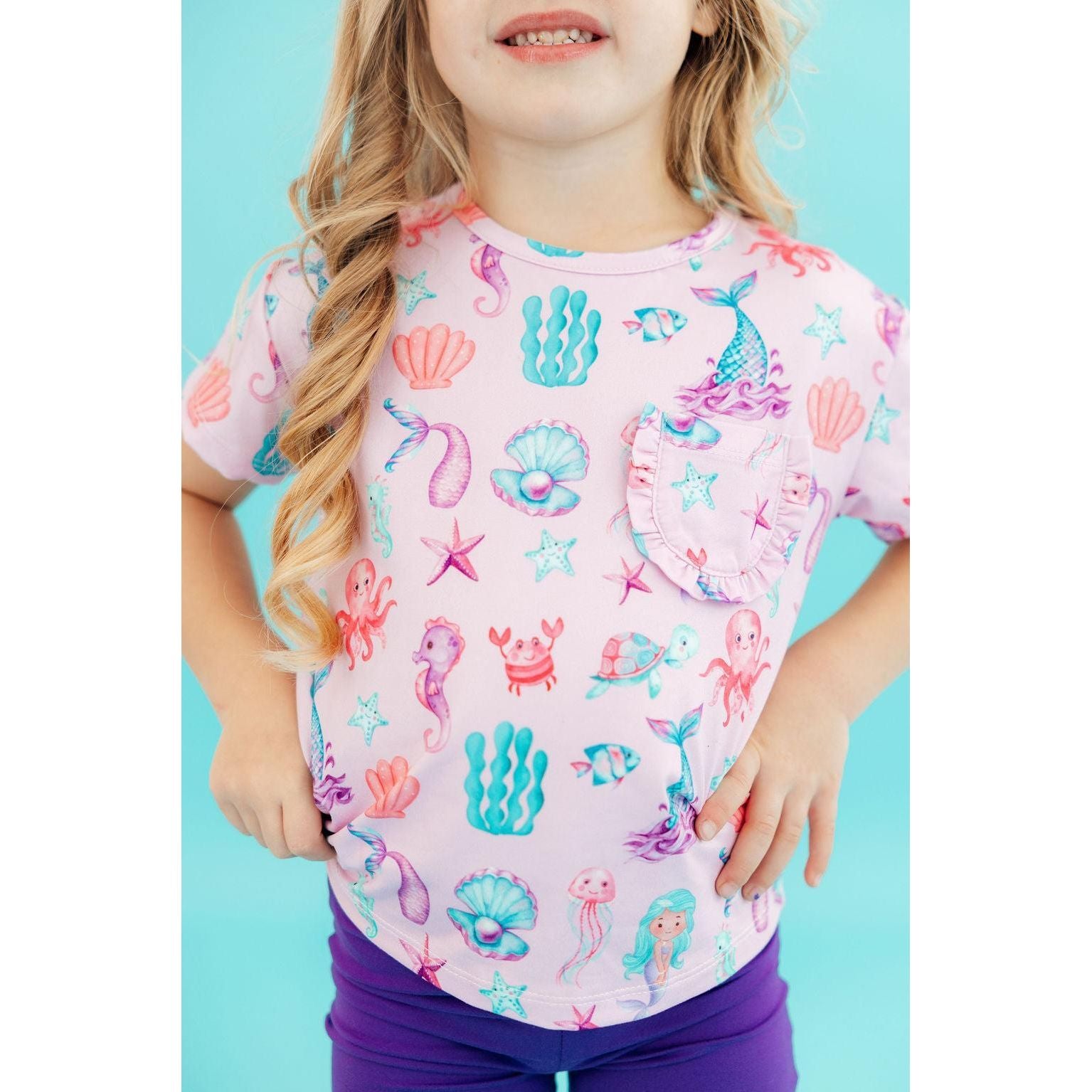 Under the Sea Ruffle Pocket Tee