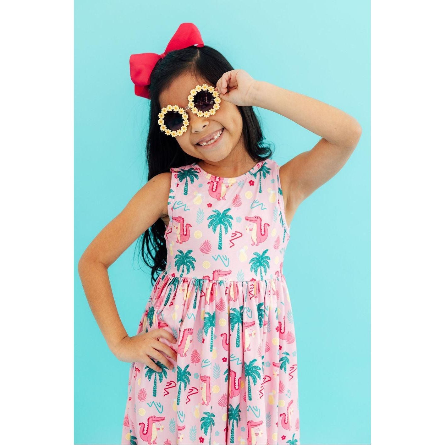 Pink Gator-ade Tank Twirl Dress