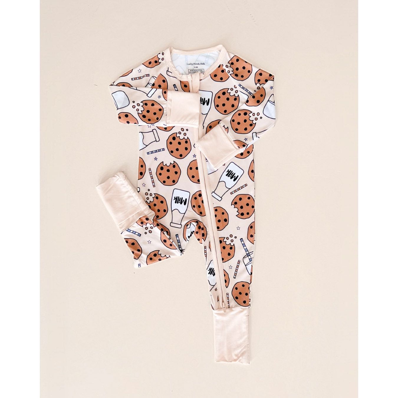 Bamboo Zip Romper | Milk & Cookies