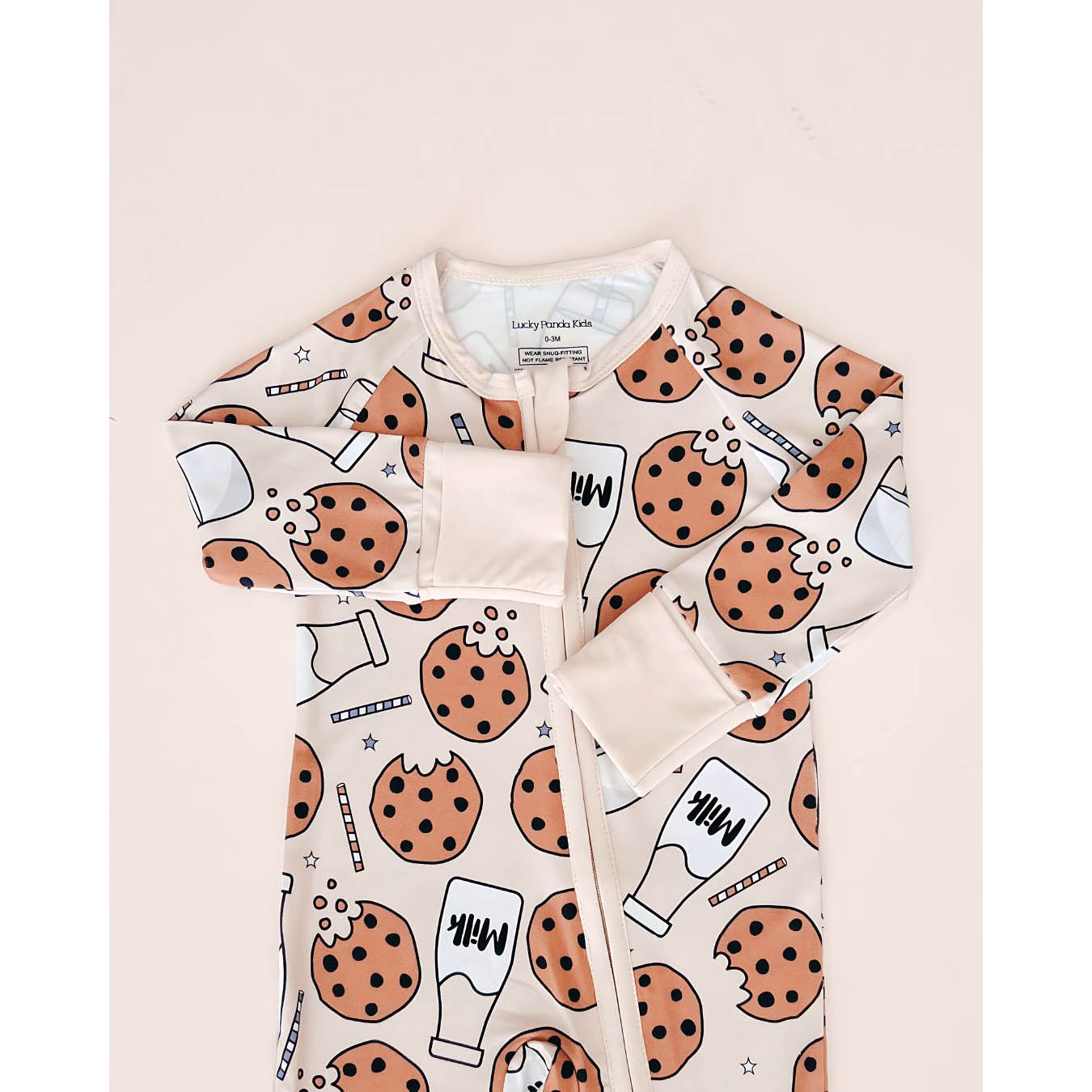 Bamboo Zip Romper | Milk & Cookies