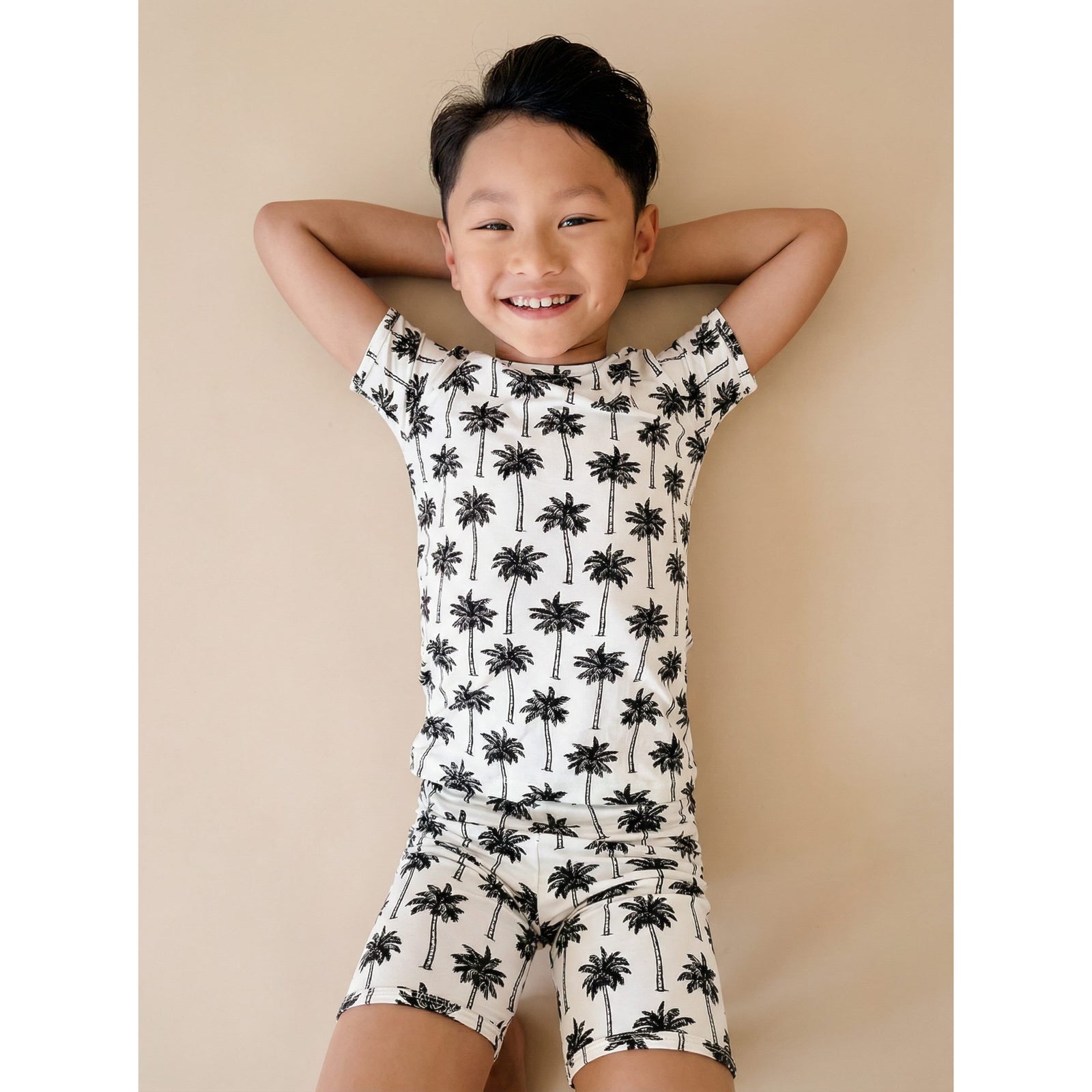 Bamboo Shorts Set | Palm Style White