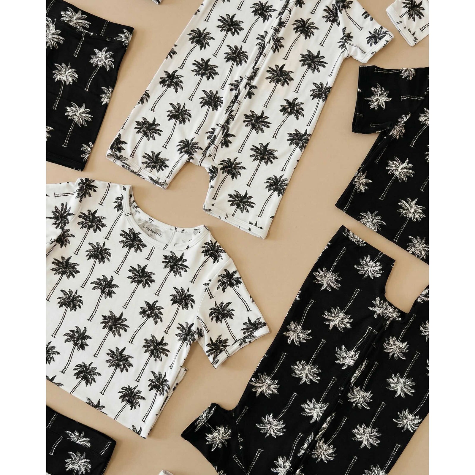 Bamboo Shorts Set | Palm Style White