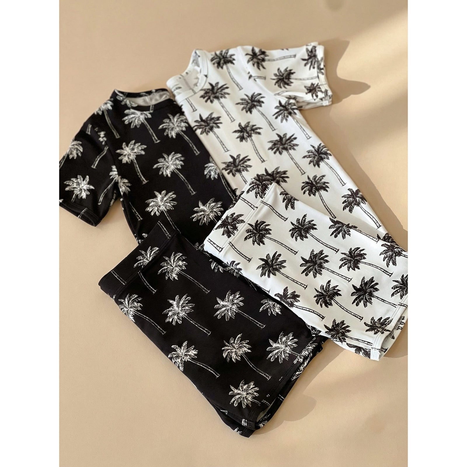 Bamboo Shorts Set | Palm Style Black