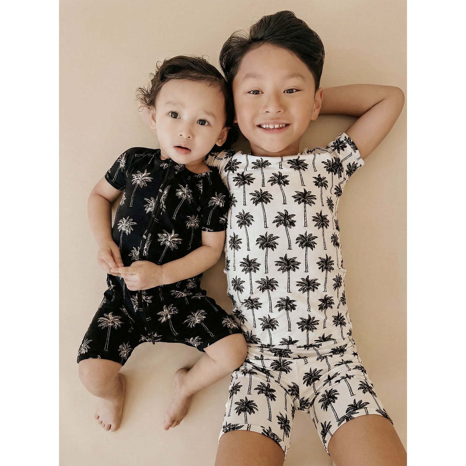 Bamboo Shorts Set | Palm Style White