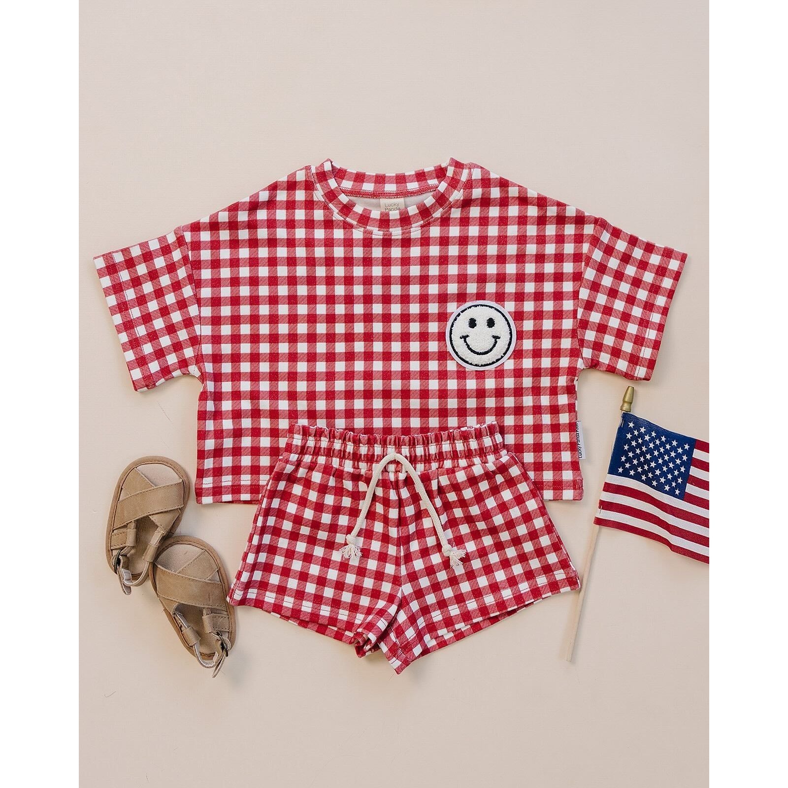 Shorts Set | Red Gingham